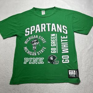 Victoria's Secret PINK Michigan Spartans Women's XS Oversized Graphic T Shirt